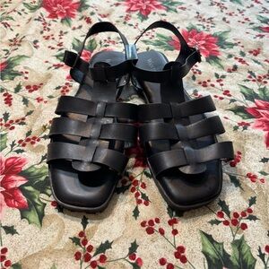 Wanted Black Fisherman Sandals